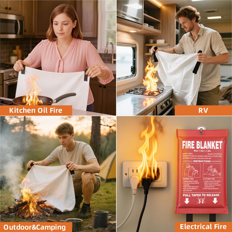 Andyssey Fire Blanket- 40" x 40" Prepared Emergency Fire Blanket