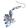DALANE Enamel Alloy Rhinestone Novelty Peacock Earrings Hanging Dangle Bird