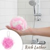 24 Pack Travel Size Loofah Individually Wrapped, Small Shower Puff