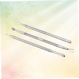Ipetboom 3pcs Dead Skin Fork Dead Skin Cuticle Pusher Nail File Buffer Nail Tool Cuticle Remover
