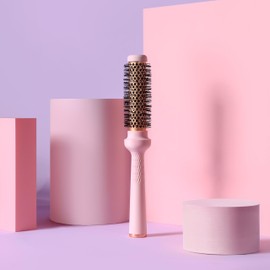 F3 systems, Magic Curling Round Brush (Wavy 1 Inch), Non-electronic, Self-Standing Round Quick Styling Brush, Great Blowout, Ceramic Coated/Ionic Thermal Barrel, Blowout Volume, Wave Styler