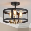 AGV LIGHTING Semi Flush Mount Ceiling Light Fixture There-Light Close