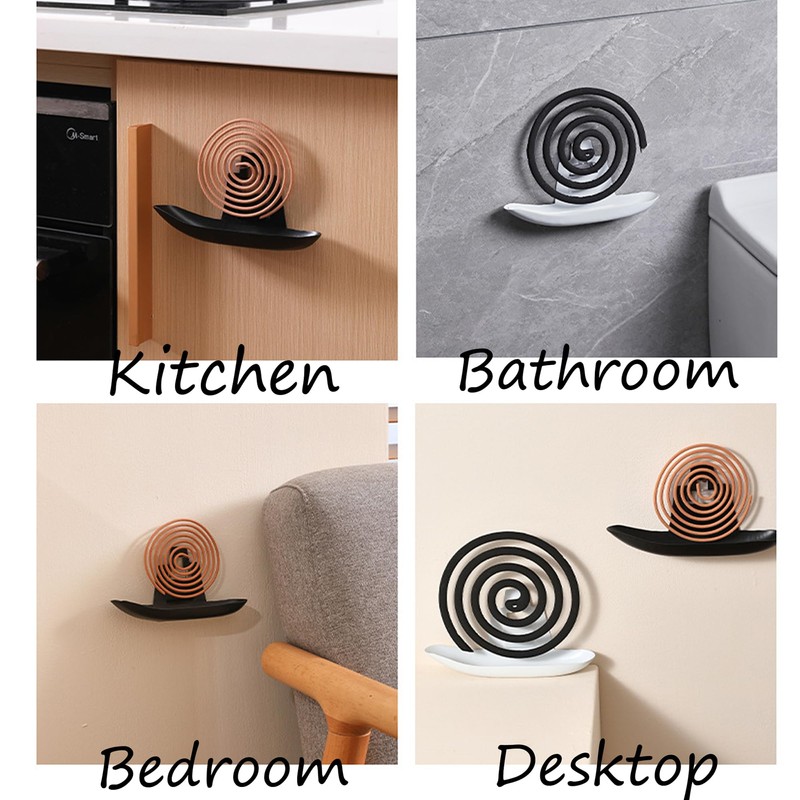 Pack of 2 Snail Mosquito Spiral (Black & White) Holder,