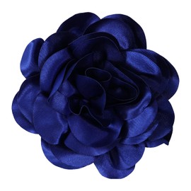 Oversize Hair Bows 7.8 Inch Large Flower Hair Bow Clip Handmade Women Girls Vintage Headdress French Design Hair Accessories, Blue