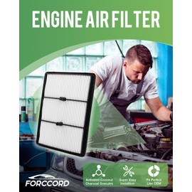 Forccord 2-Pack Engine Air Filter Fits for Hyundai Ioniq 2017-2022 & Kia Niro 2017-2026 1.6L Air Filter Replacement 28113-G2100 28113G2100 Accessories