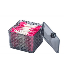 VICASKY Cotton Pad And Swab Storage Box Practical Acrylic Holder with Lid for Organized Dispenser and Ideal Container Bathroom Household Use