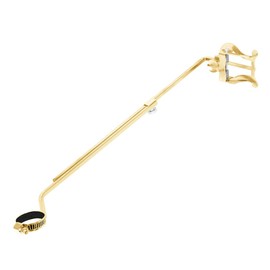Milisten Sheet lyre walking tuba trumpet lyre and fold-over lyre for mellophone lyre for trumpet music holder for clarinet lyre for flute trombone lyre iron gold