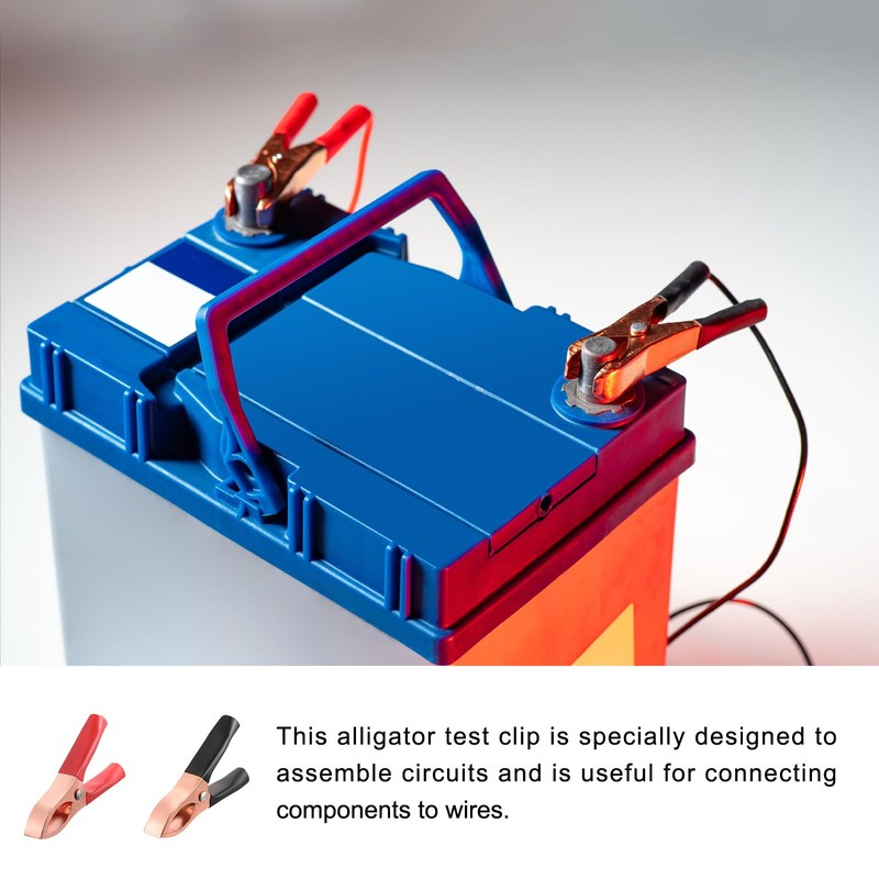 Rebower Alligator Clips Electrical Test Clamps, [for Charging and Testing