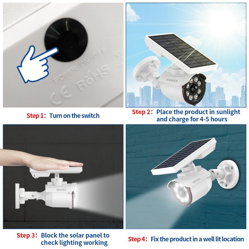 (Wire Free Solar Motion Light) Motion Sensor Solar Powered Outdoor