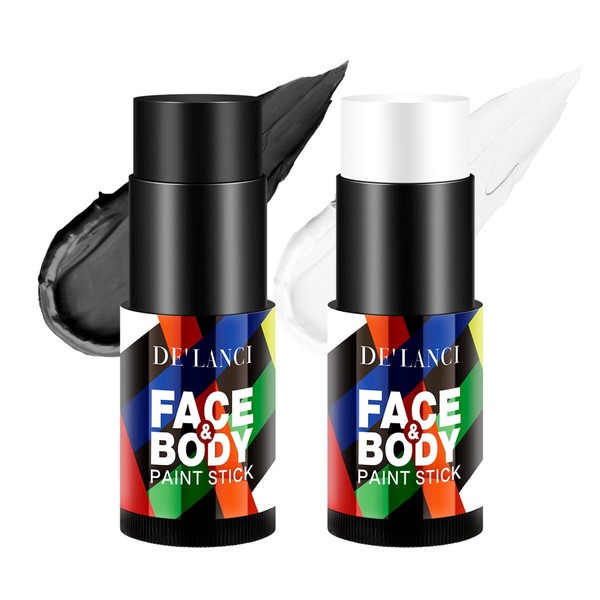 Halloween Make-Up Black and White Body Colour Pencil, Full Coverage