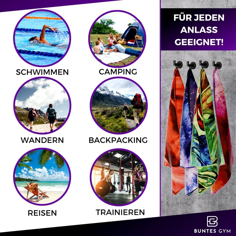Buntes Gym ® Microfibre Towel 100 x 50 cm |