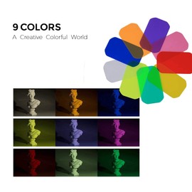 AODELAN Grid and Gel Set Flash Gels Lighting Filter Kit for Canon, Nikon, Sony, Godox, Yongnuo Camera Flash Light