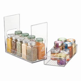 iDesign Cabinet Binz Spice Rack, Clear, 25,75 cm x 11,75 cm x 21,75 cm