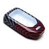 iJDMTOY Glossy Black/Red Mix Color Carbon Fiber Finish Hard Plastic