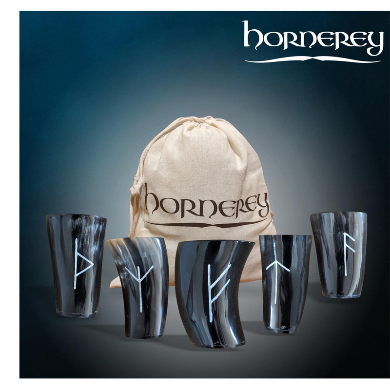 Horn Cup Runes – Engraved Cup Made of Horn –