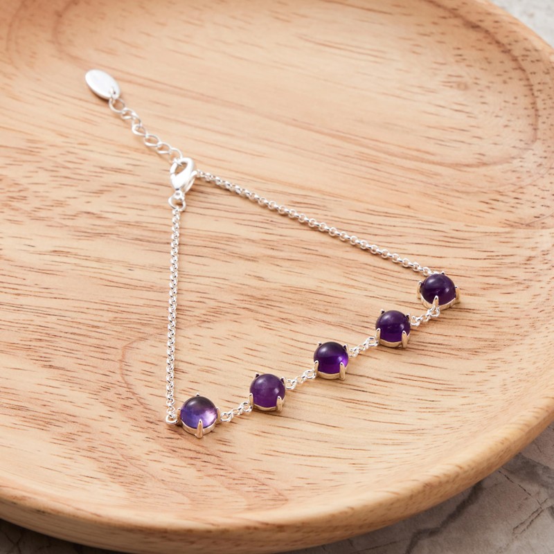 Philip Jones Amethyst Gemstone Bracelet