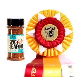 The Spice Lab Spicy Fish & Seafood Rub Seasoning - Cajun Salmon & Crawfish Boil Blend - AWARD WINNING Golden Pepper 2019 - 6.7 oz - Shaker Jar - Clean Label - Kosher - Non-GMO – 7008