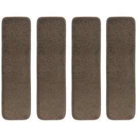 Euro Collection Stair Treads Collection Indoor Skid Slip Resistant Carpet Stair Tread 8 ½ inch x 30 inch (Set of 4, Cappuccino Brown)