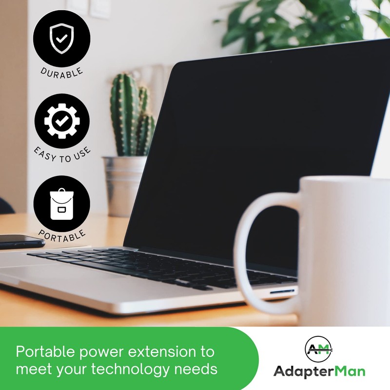 UK Power Adapter Extension Cable 1.8m/6ft for MacBook Apple Chargers,