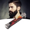 Hairdressing Spring Comb Stainless Steel Folding Portable Switchblade Comb for