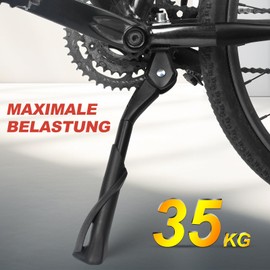 gzerma Bicycle Stand Mountain Bike 24-29 Inch Height Adjustable Bicycle Stand Aluminium Alloy Non-Slip Centre Stand for E-Bike, MTB, Trekking Bike, City Bike, Road Bike