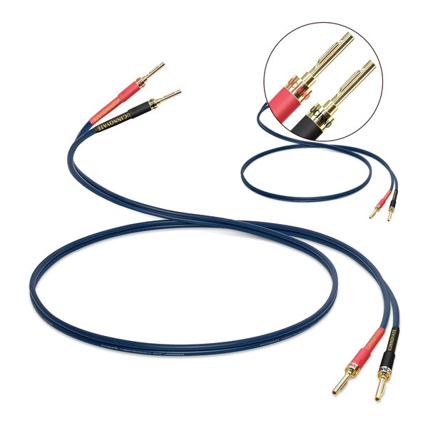 WOWLED 2 Pack Speaker Cable with Pin Banana Plugs, 1.5