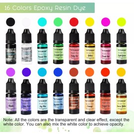 Let's Resin Pigmento Resina Epoxi - Tinte Resina Líquida 16 Color Diy