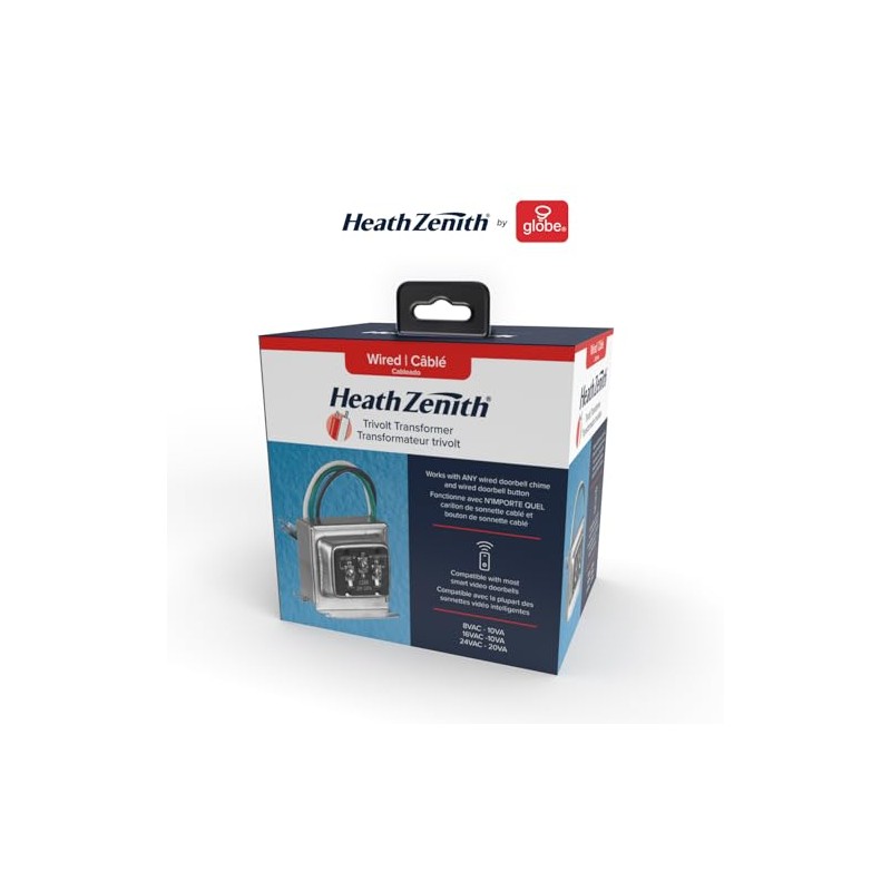 Heath Zenith SL-125-90 Silver Finish Wired Trivolt Clamp-On Transformer Compatible