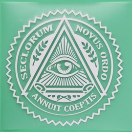 Cutting Sticker Freemason Eye of Providence Decal Sticker Dress Up Car Motorcycle Etc 12cm Diameter (White)
