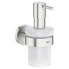 Grohe Essentials Seifenspender mit Halter, supersteel, 1 Stück, 40448DC1
