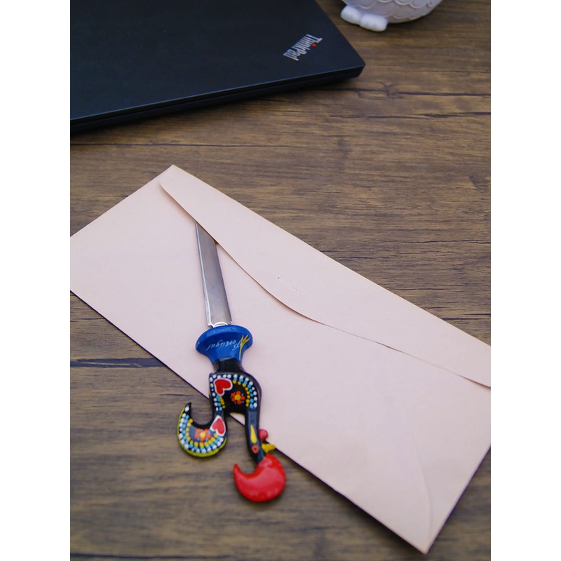 Aluminum Portuguese Rooster Letter Opener Envelope Slitter Made in Portugal