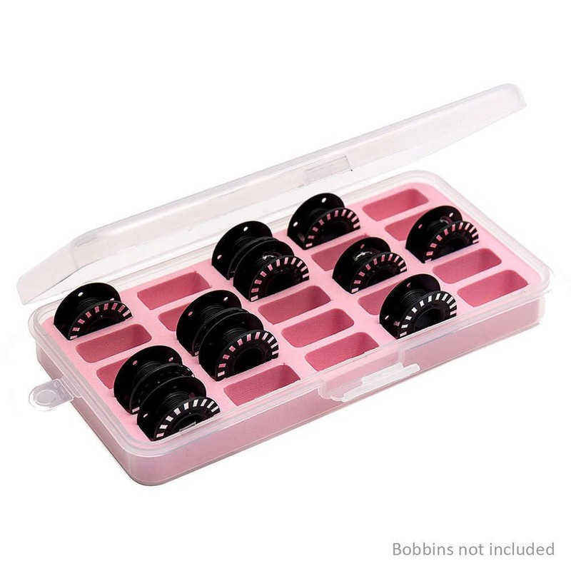 Hemline Bobbin Storage Box Plastic - Holds 25 Spools