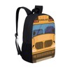Kids Cute School Bus Print Backpack 17 Inch Large Capacity
