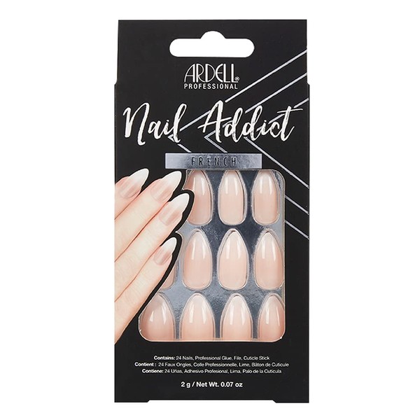 Ardell Nail Addict - French Style - Artificial Nails - Nail Tips (French Ombre Fade)
