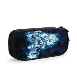 Pencil Case with Large Capacity Motocross Dirt Bike Motorcycle 11, Durable Pencil Case, Pencil Case, Suitable for School, College, Office, Boys and Girls, Q3, Sporty