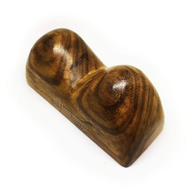 Wooden Pillow Breast-Shape Stand Massager Ironwood Reflexology Spa Muscle Release Back Neck Shoulder Full Body Walking Dome Ball Handmade Yoga Tool 6.5 x 2.5 inches