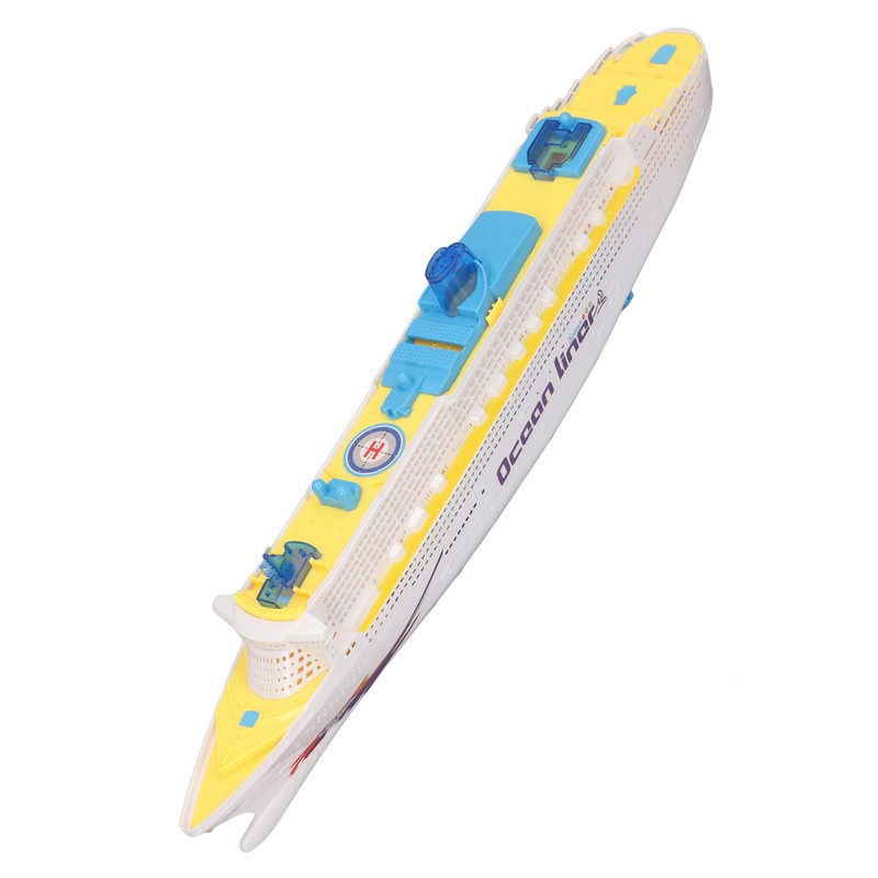 Kids Cruise Ship Model Sound Effects LED Light Universal Rotation