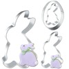 Easter Bunny Cookie Cutter 12.5/8.5/6.5 cm, Easter Cookie Cutter Rabbit