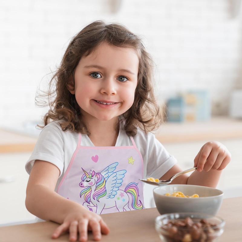 ROSEMO Children's Painting Apron, unicorn-c