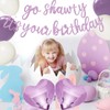 Purple White Party Decorations, Purple Go Shawty It's Your Birthday