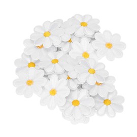 Pegatinas de Parche 40 Piezas Margarita 40 Piezas Pegatinas de Tela Bordada Patrón de Margarita Parches de Hierro Bordado de Flores Pegatinas de Tela Pegatinas de Parche Hechas a Mano DIY