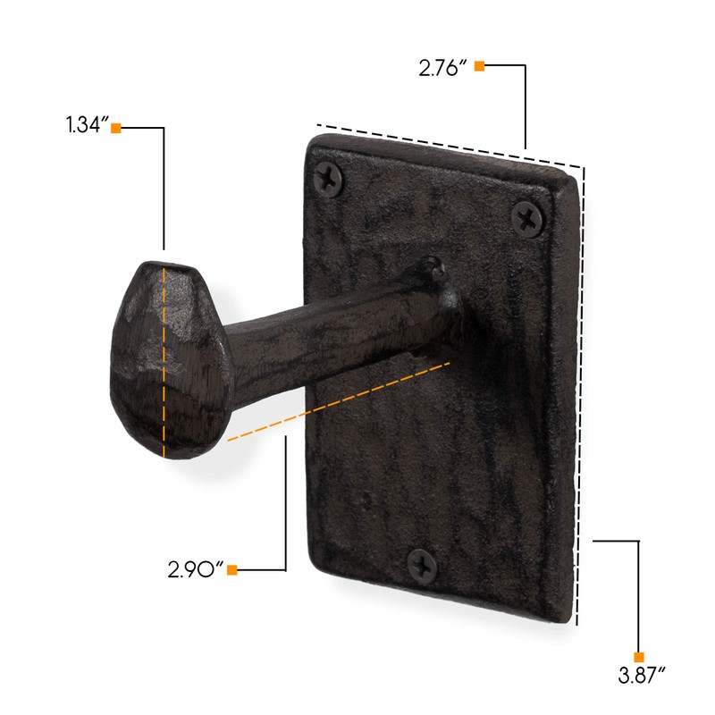 Rustic State Billow Wall Mount Cast Iron Hooks Coat Towel