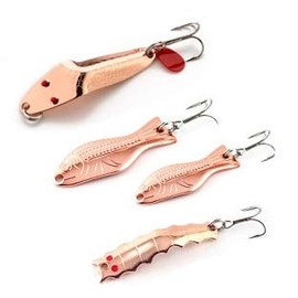 Medal Fresh Water Fishing Lure Kit by AL's Goldfish Lure Company (Copper)