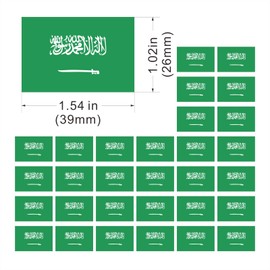 Womaha 30 Temporary Saudi Arabia Flag Tattoos Fans Face Tattoo Stickers for Adults Kids Group Activity Props