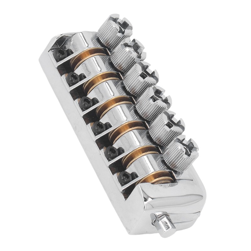 Headless Guitar Bridge Tailpiece 6 String Saddle with Worm Involved