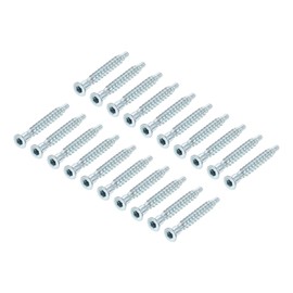 uxcell Furniture Confirmat Screw, 100pcs 5x40mm Hex Socket Wood Screws Zinc Plated Countersunk Self-Tapping Furniture Connecting Screw