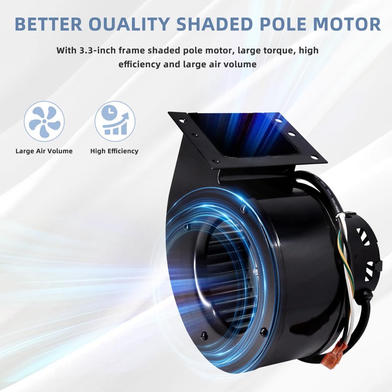 Criditpid Rectangular Blower Fan Motor Replacement for Dayton 2C647, 2C647A,