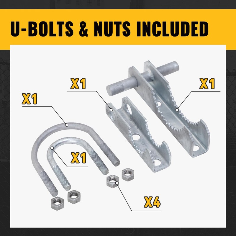 VIVIDA Chain Link Gate Hinge, 180 Degree Commercial Gate Hinge