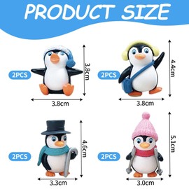 YSDYY 8 Pieces Of Mini Penguin Ornaments, Cute Cartoon Doll Decoration, Diy Craft Jewelry Accessories, Miniature Landscape Ornaments Toys, Desktop Ornaments Decoration