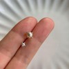 Silver 925 Earrings, Silver, Gold, 18K Coating, Hypoallergenic, Pearl, Small,
